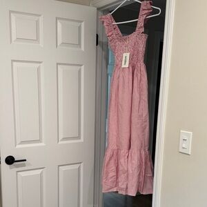 Pink Ruffled Maxi Dress